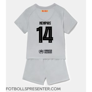 Barcelona Memphis Depay #14 Tredje tröja Barn 2022-23 Kortärmad (+ korta byxor)